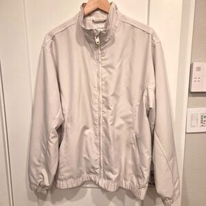 Cutter & Buck Men's CB WindTec Golf Full Zip Lightweight Jacket Beige 3XL
